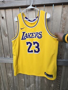 Nike Los Angeles Lakers #23 Le Bron James Basketball Jersey